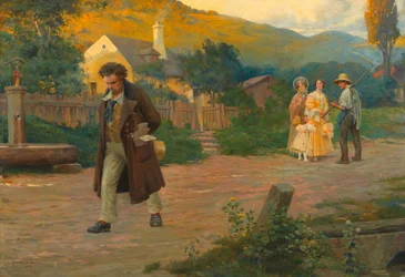 Le Maître solitaire Beethoven en promenade près de Vienne, 1908