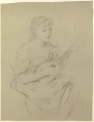 Jeune femme jouant de la mandoline (« La mandoliniste »)