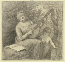Femme jouant d