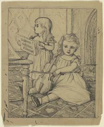 Deux enfants faisant de la musique