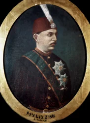 Empire ottoman : Portrait du sultan Mehmed Murad V. Peinture, 1876. Bibliothèque du palais de Topkapi, Istanbul