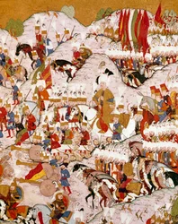 Représentation de la bataille de Mohács du 29/08/1526, détail (miniature)