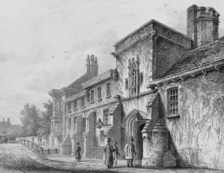 Porte du collège et pavillon du gardien Winchester, c.1830