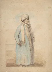 Homme barbu en costume oriental, vers 1780