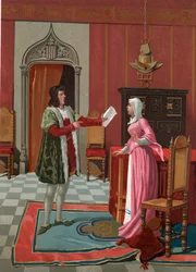 Enrique de Villena annonçant à sa femme qu