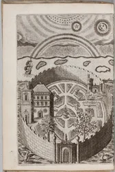Illustration de "Partheneia Sacra : Ou Le Jardin Mystérieux et Délicieux des Parthenes Sacrés Symboliquement Exposé et Enrichi de Dispositifs et Emblèmes Pieux pour le Divertissement des Âmes Dévotes", par Henry Hawkins, 1633