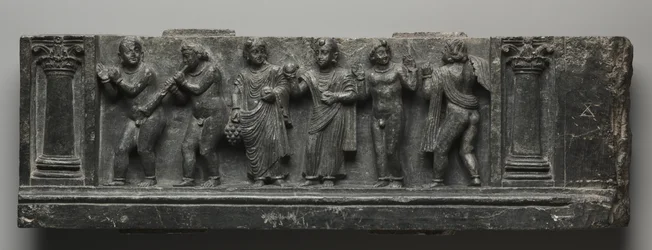 Relief bacchanal, Pakistan, Gandhara, région de Buner, début de la période Kushan (1-320 après J.-C.)