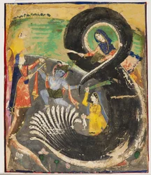 Krishna et le naga Kaliya