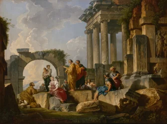 Le sermon de Saint Paul parmi les ruines, 1744