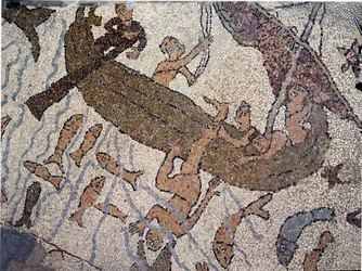 Le prophète Jonas est jeté à la mer (détail)