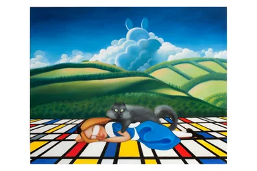 Il est temps de se réveiller, Alice, 2019 (huile sur panneau de bois)