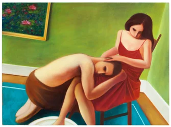 Mythologica n°2 : Antigone, 2025 (huile sur panneau de bois)