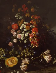 Fleurs avec bol en cristal, par Paolo Porpora