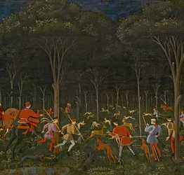 La Chasse dans la forêt (détail)