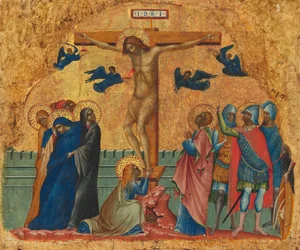 La Crucifixion, vers 1340-1345 (tempera sur panneau)