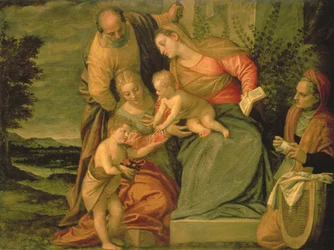 La Sainte Famille avec Sainte Élisabeth et Jean le Baptiste