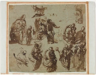 Divers croquis de la Vierge et l