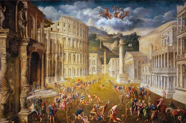 Gladiateurs combattants, vers 1560