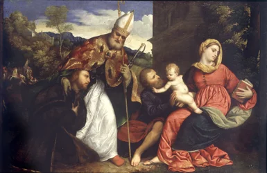 Sainte Famille avec Saint Ambroise présentant un donateur