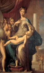 Madonna au long cou, peinture de Girolamo Fra Mazzola dit PARMIGIANINO