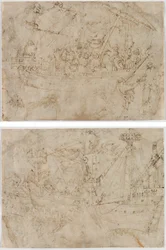 Navicella (recto) Deux dessins de navires (verso)