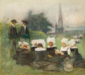Étude pour "Femmes bretonnes à un pardon"