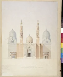Architecture : projet de façade principale de la mosquée d