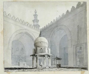 Cour de la mosquée du Sultan Hassan, Le Caire, Égypte