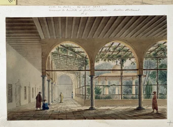 Orientalisme : couvent de derviches et fontaine