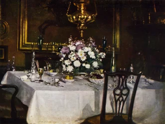 La table à dîner, Ardilea (lithographie en couleur)