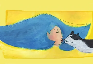 Femme chat, 2025 (acrylique ; numérique)