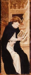 Un moine augustin lisant un antiphonaire
