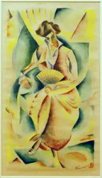 Dame avec éventail