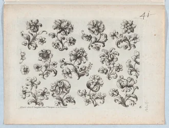 Série de petits motifs floraux, planche 6