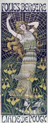 Affiche publicitaire pour Liane de Pougy aux Folies-Bergère, Paris, fin du XIXe siècle