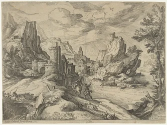 Côte rocheuse en Campanie avec ville et voyageurs