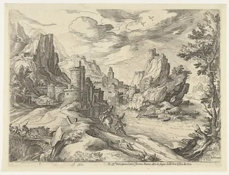 Côte rocheuse en Campanie avec ville et voyageurs