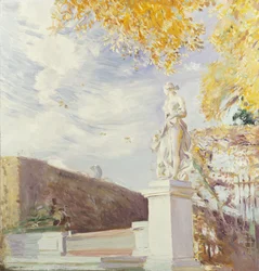 Une statue de Vénus dans le jardin de Versailles, 1896