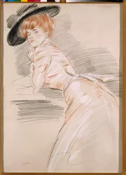 Madame Helleu avec un chapeau