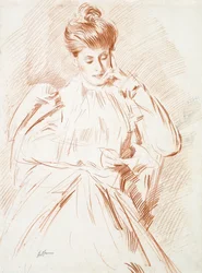 Portrait de Madame Helleu, lisant
