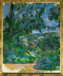 Paysage bleu (huile sur toile)