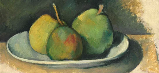 Poires sur une assiette blanche