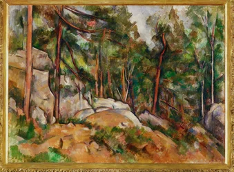 Les rochers du parc du Château Noir (peinture sur toile)