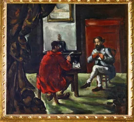 Une lecture de Paul Alexis chez Zola (oil on canvas)