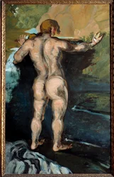 Baigneur et rocher