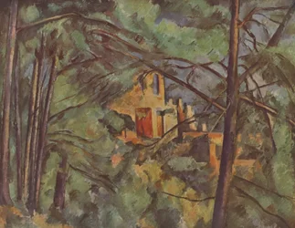 Château Noir derrière les arbres