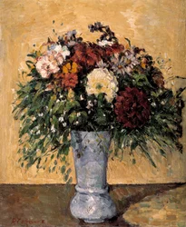 Fleurs dans un vase bleu, 1873-1875