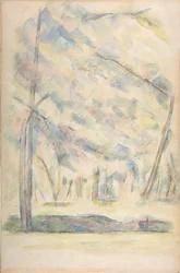Paysage (recto), Esquisse de rochers (verso)