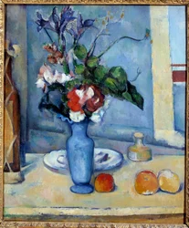 Le vase bleu. Peinture par Paul Cézanne (1839-1906) 1885. Paris, musée d
