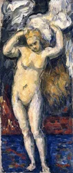 Baigneuse debout, séchant ses cheveux, vers 1869